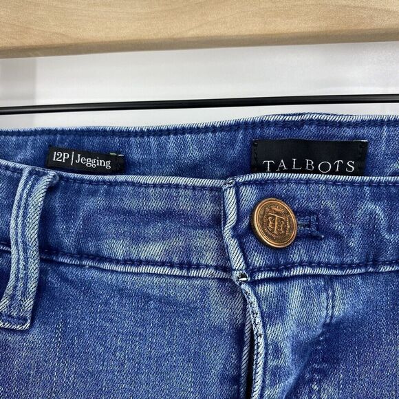 Talbots Jeans Size 12 Petite Blue Flawless High Waist Jegging Ankle Stretch - Picture 3 of 6